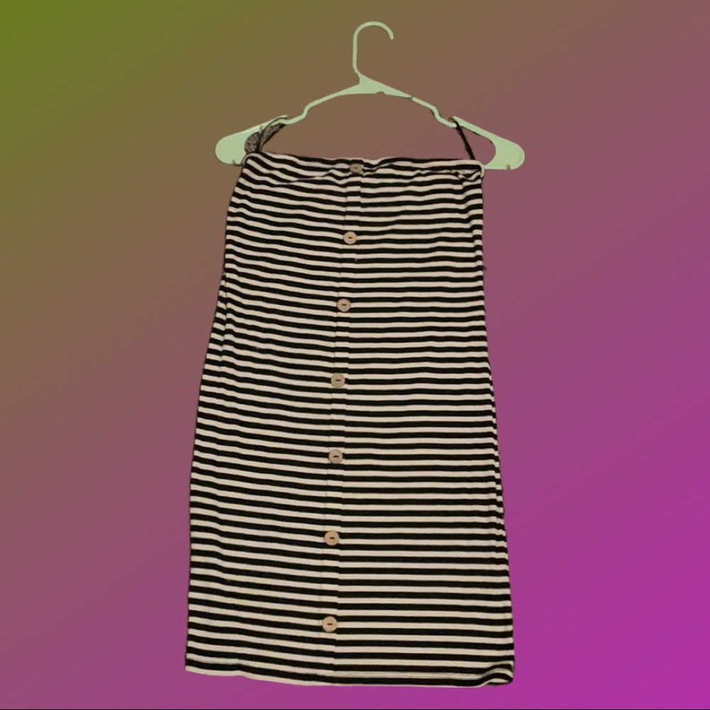 Ambiance Stripe Tube Dress Large
